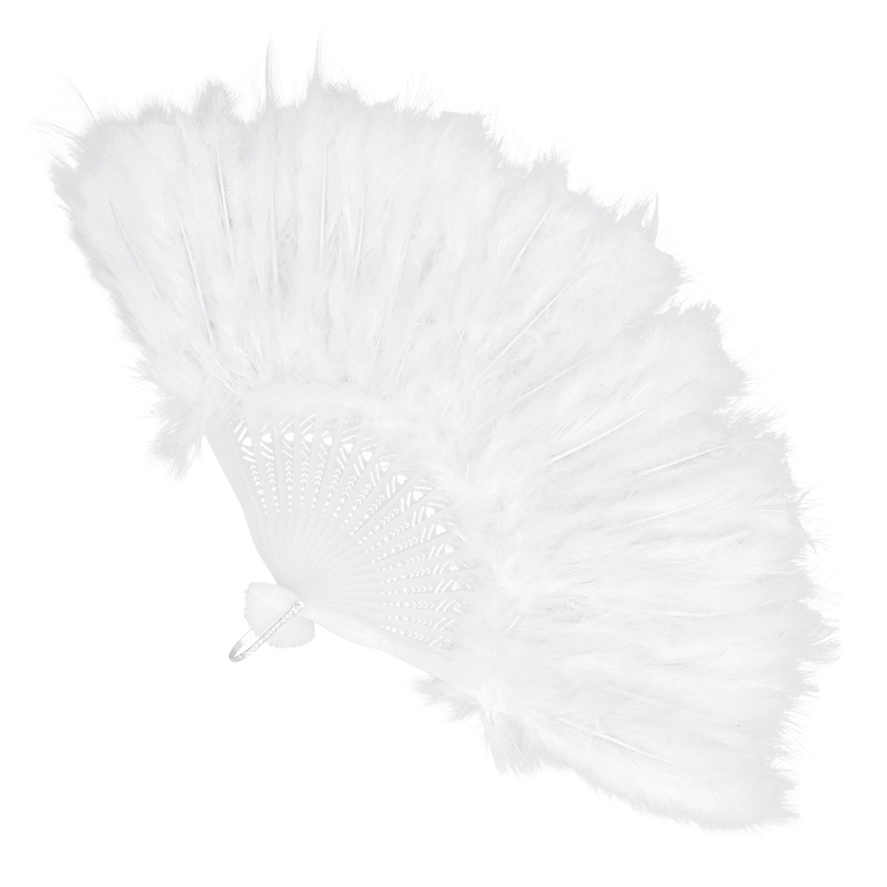 Waaier Flapper wit (23 cm)