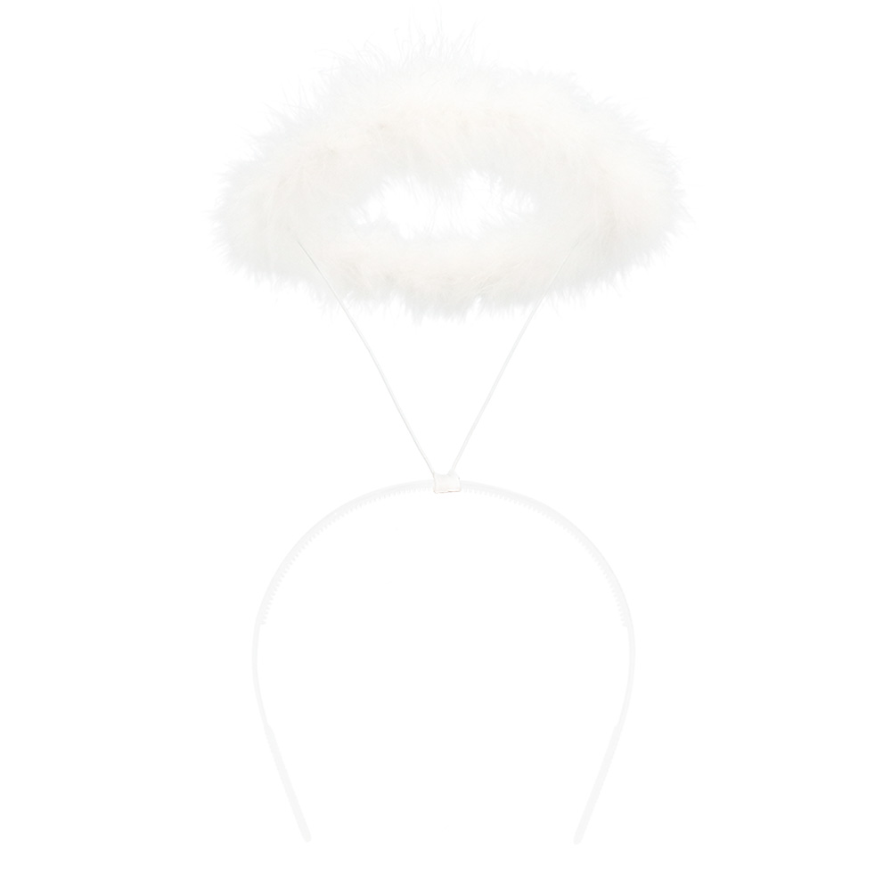 Set Engel wit (diadeem halo en vleugels)