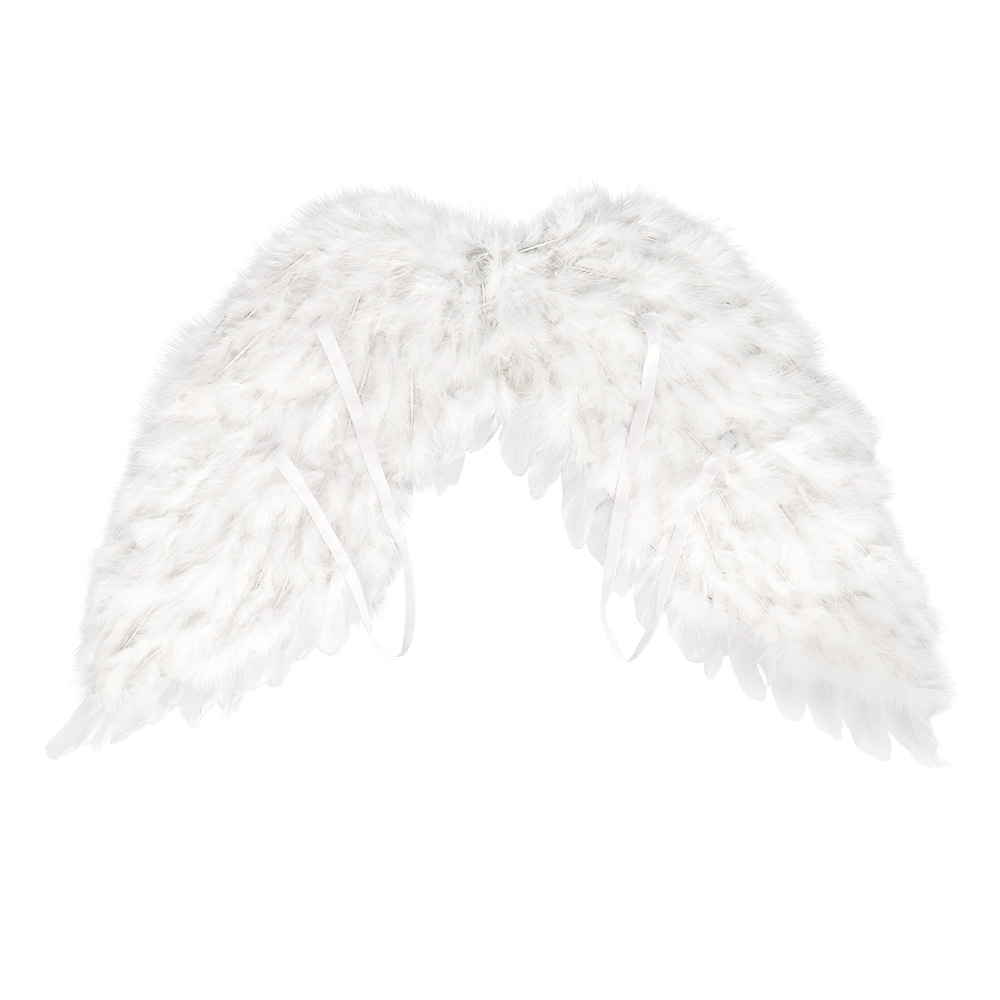 Set Engel wit (diadeem halo en vleugels)