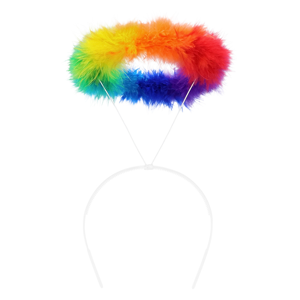 Set Engel regenboog (diadeem halo en vleugels)