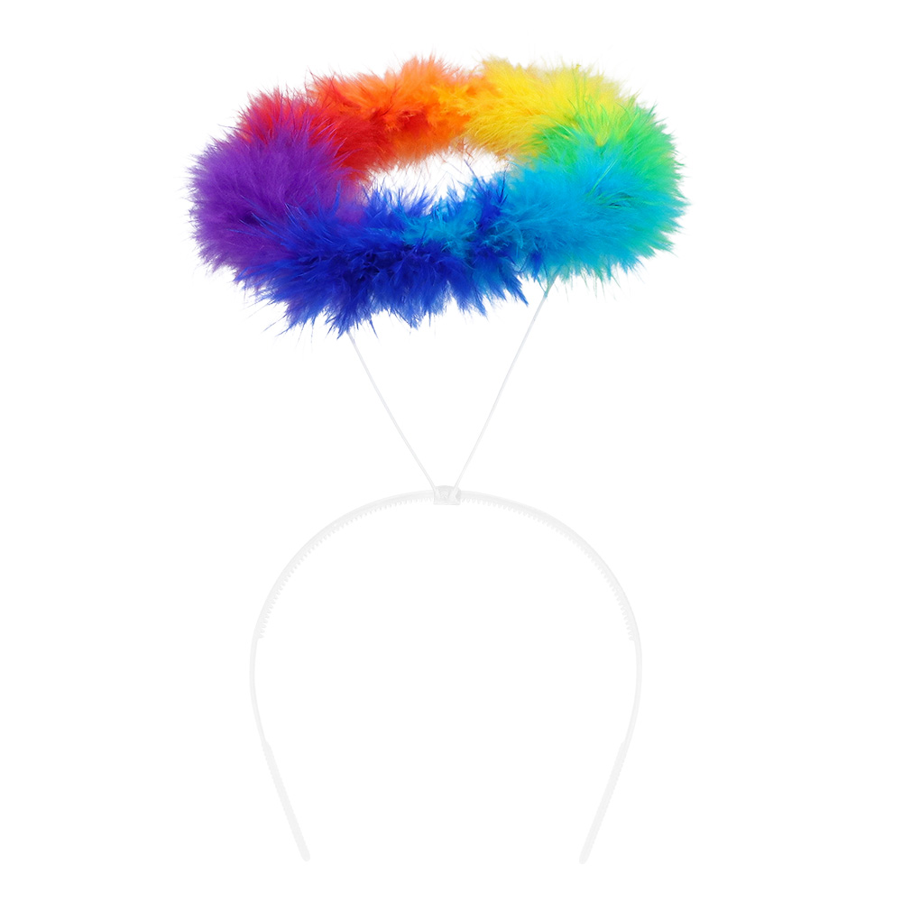 Set Engel regenboog (diadeem halo en vleugels)