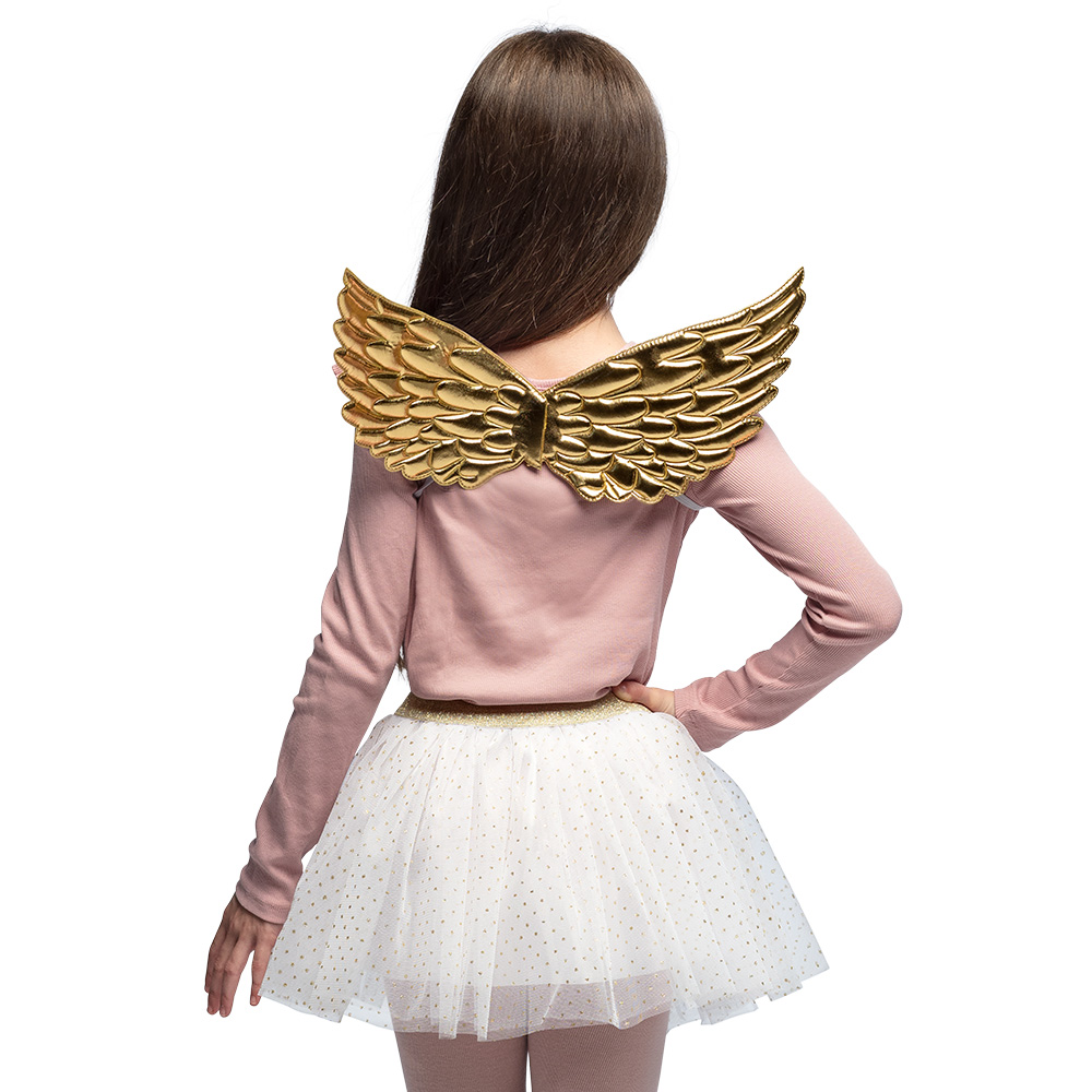 Set Engel kind goud (vleugels en tutu)