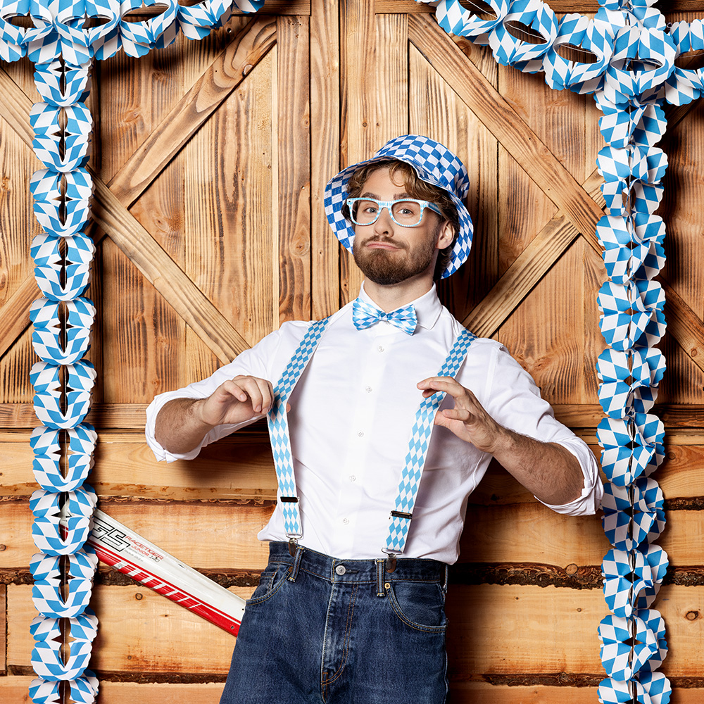 Set Bavaria (partybril, vlinderstrik en bretels)