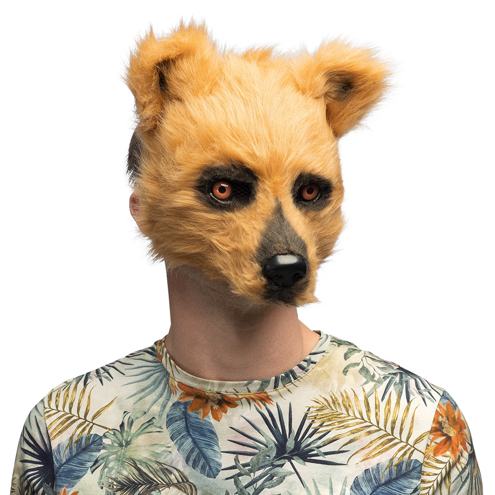 Pluchen halfmasker Beer