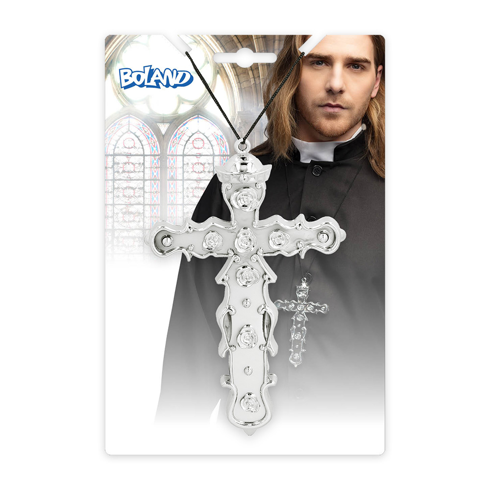 Ketting Priester kruis zilver