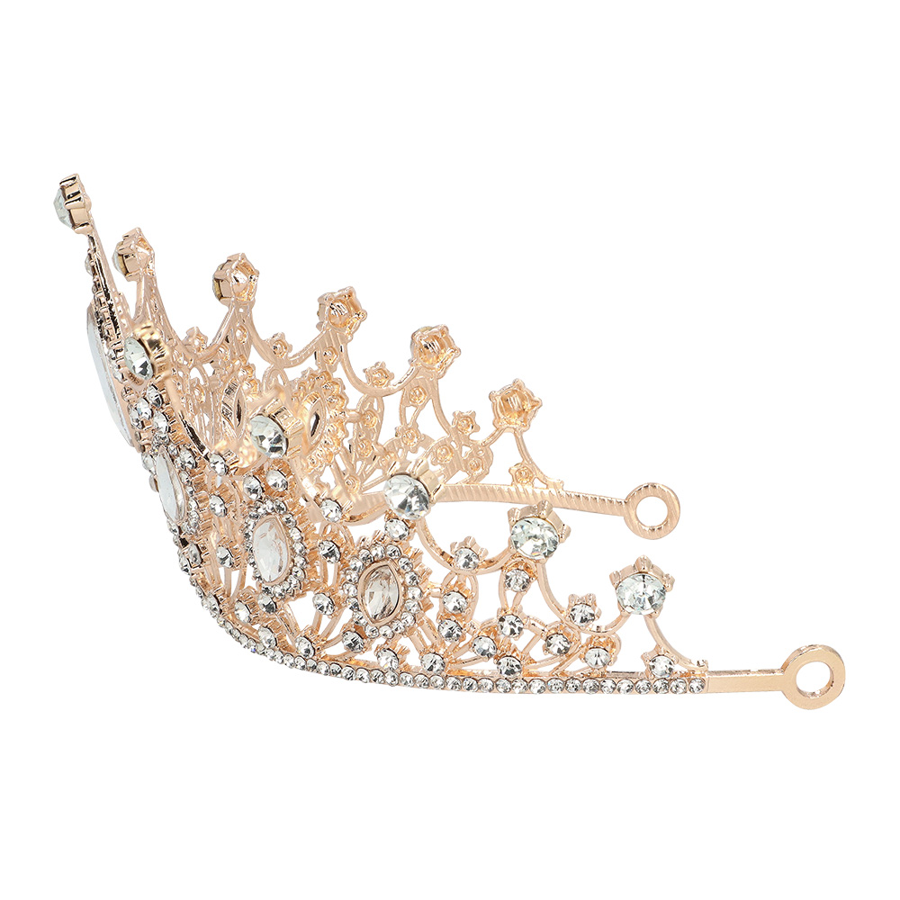 Metalen tiara Royal lady roségoud