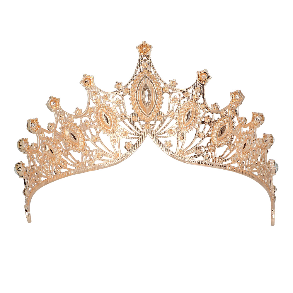 Metalen tiara Royal lady roségoud