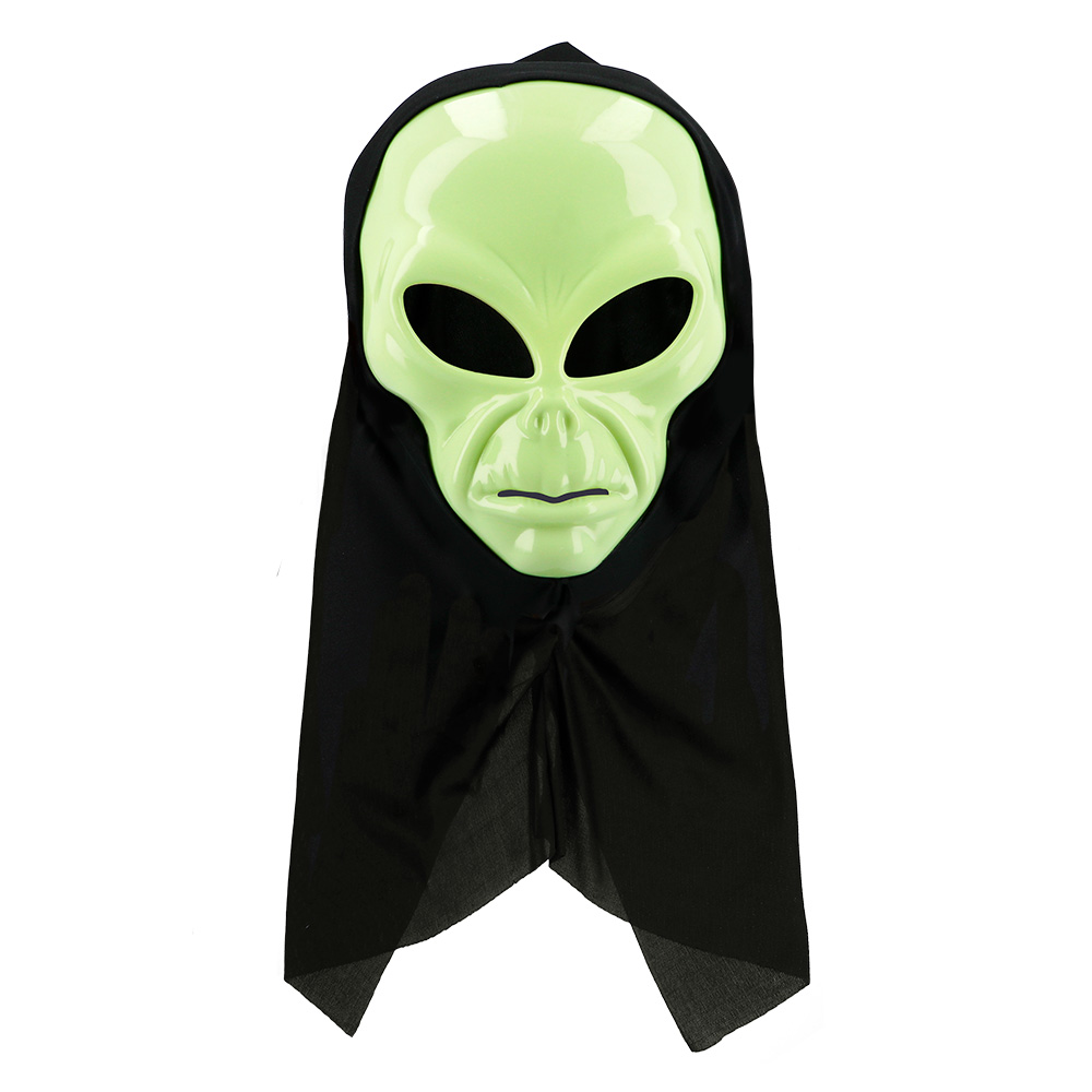 Gezichtsmasker Alien met kap