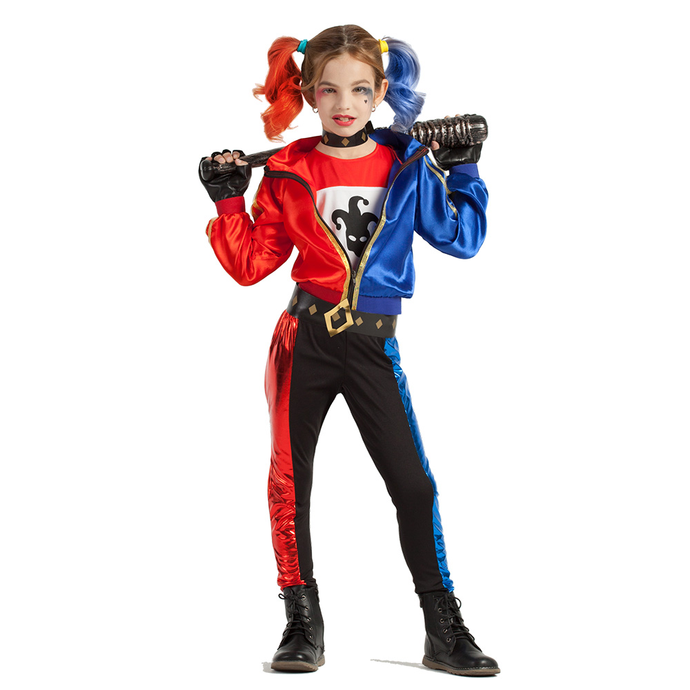 Kinderkostuum Jester Fatale (7-9 jaar)