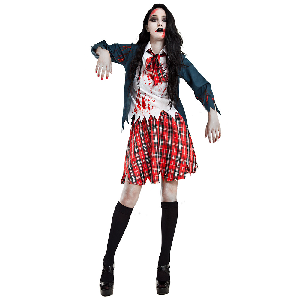 Volwassenenkostuum Zombie schoolgirl (M/L)