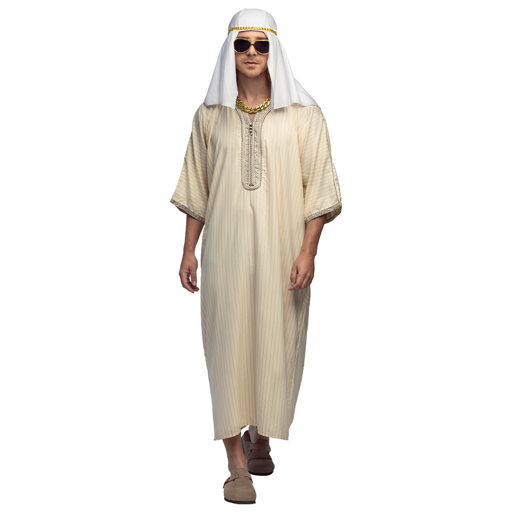 Set sjeik Faheem (hoed, partybril en ketting)