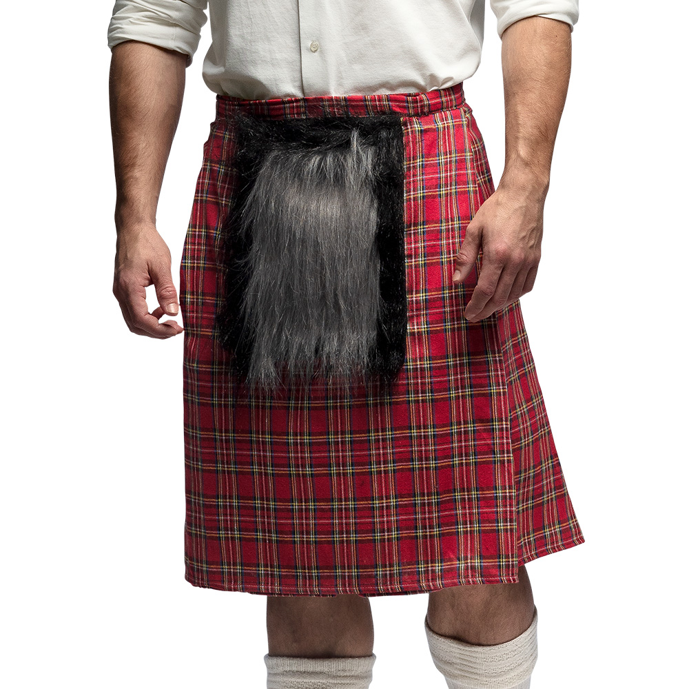 Kilt MacKenzie met tas rood (verstelbaar)