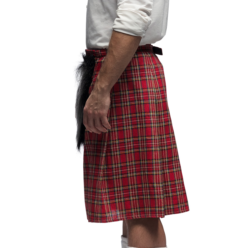 Kilt MacKenzie met tas rood (verstelbaar)