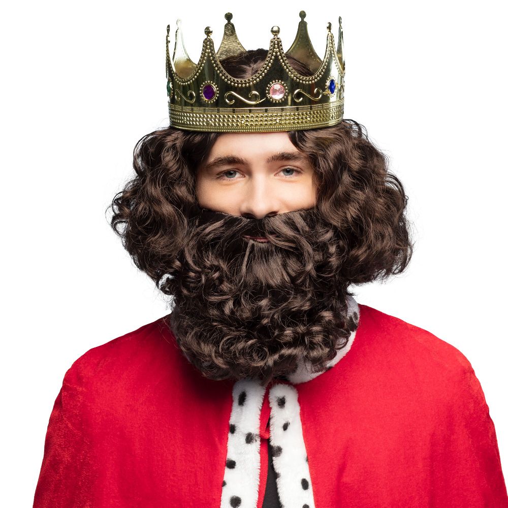 Pruik Royal met baard
