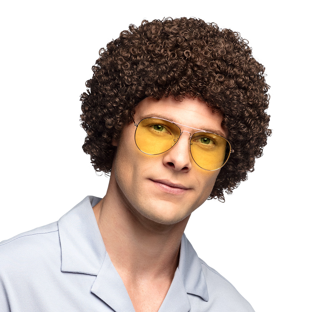 Pruik Ricardo donkerbruin