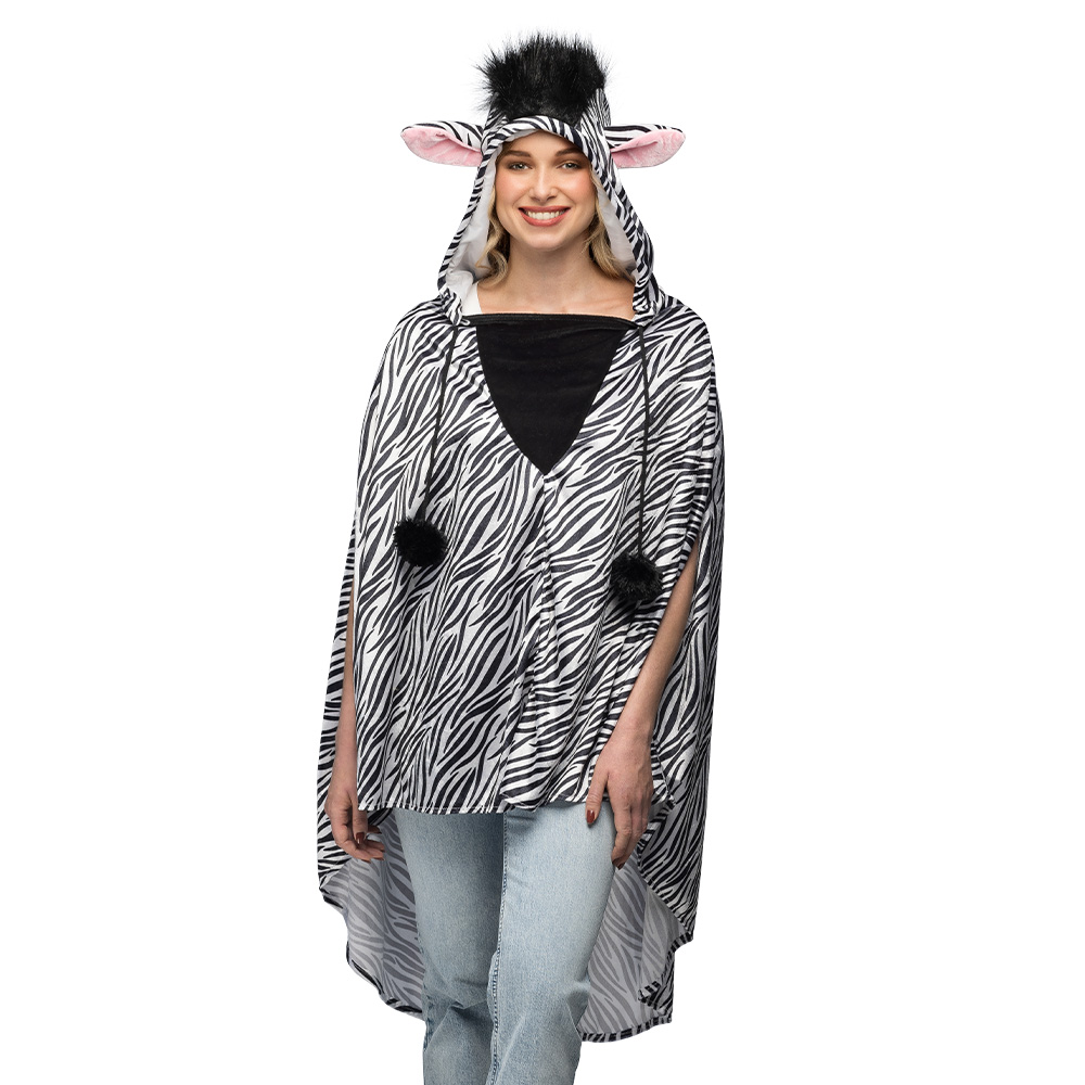 Poncho Zebra deluxe (one size)