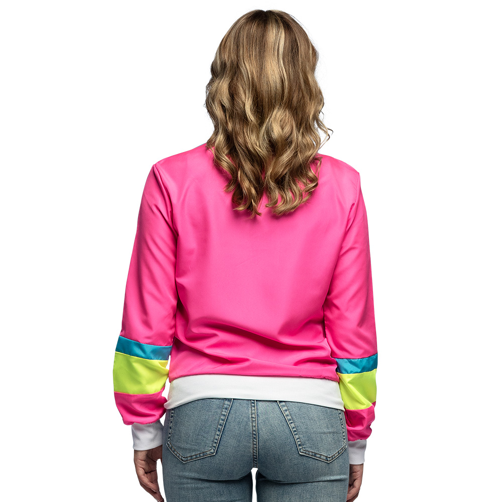 Trainingsjasje Retro babe neonroze UV (M)