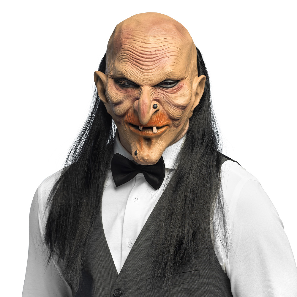 Latex hoofdmasker Creepy butler