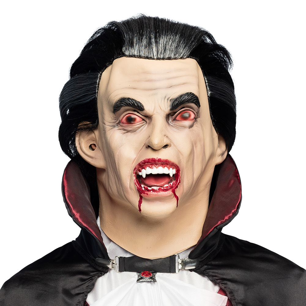Latex hoofdmasker Graaf Vamp