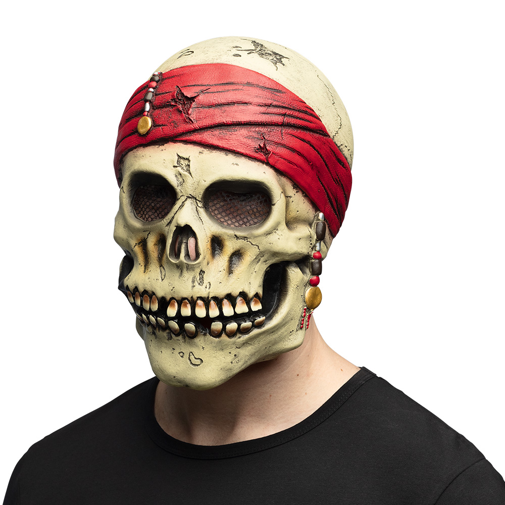 Latex hoofdmasker Piraat Crinson