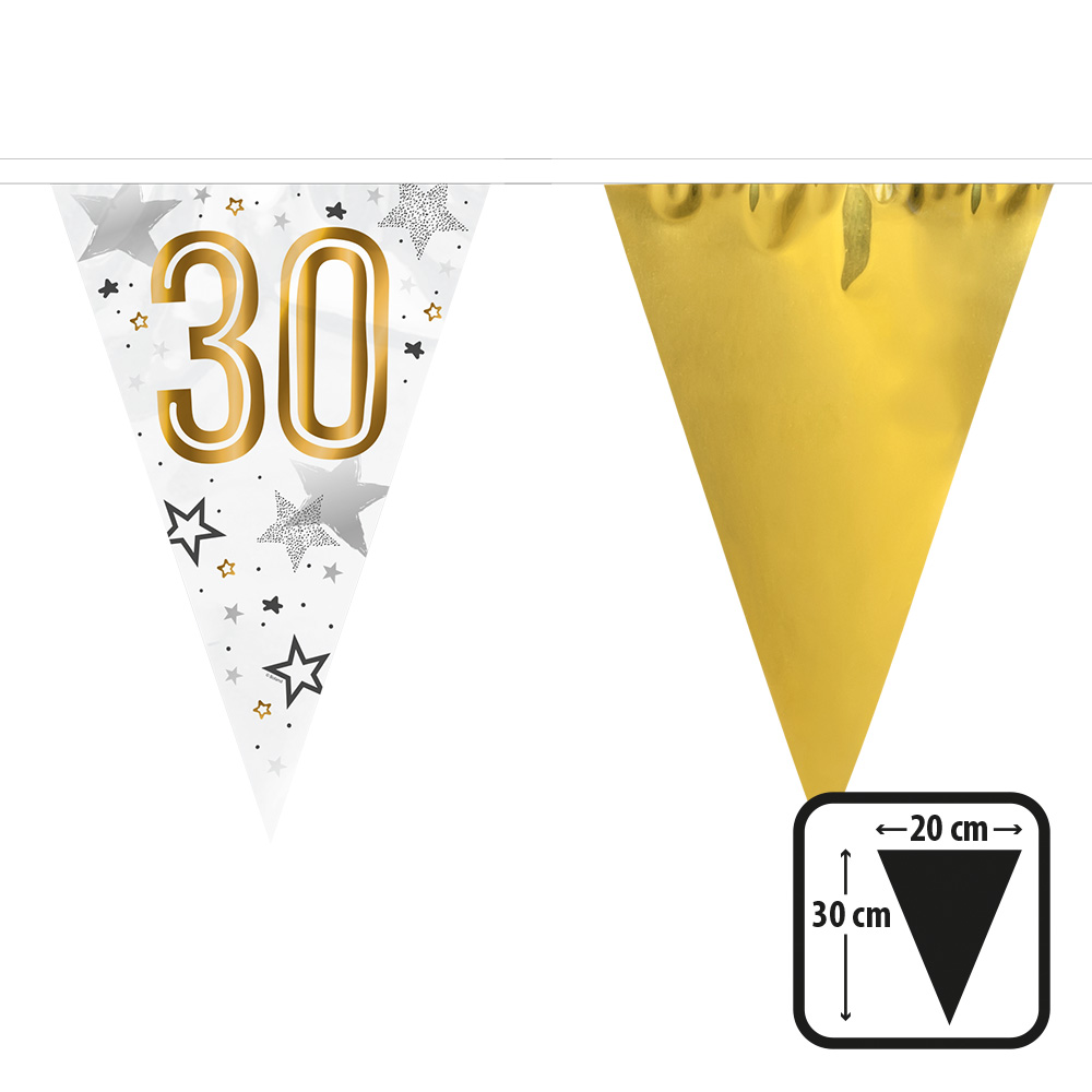 Folievlaggenlijn '30'(30 x 20 cm, 6 m)