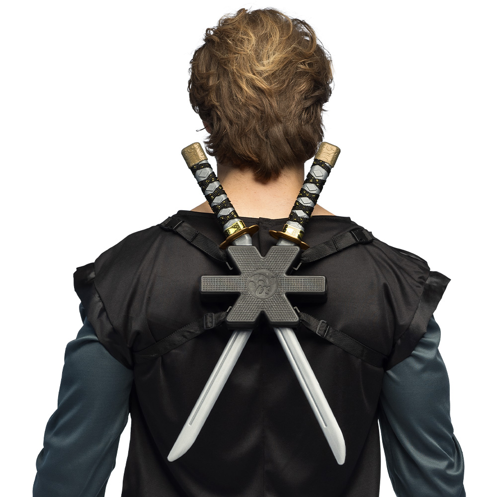 Set 2 ninjazwaarden met houder (52 cm)