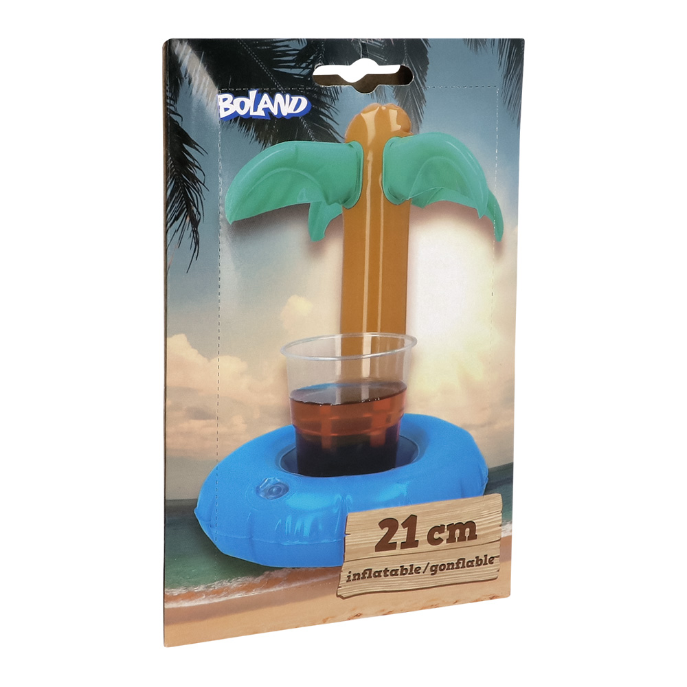 Opblaasbare bekerhouder Palmboom (Ø 17 cm)