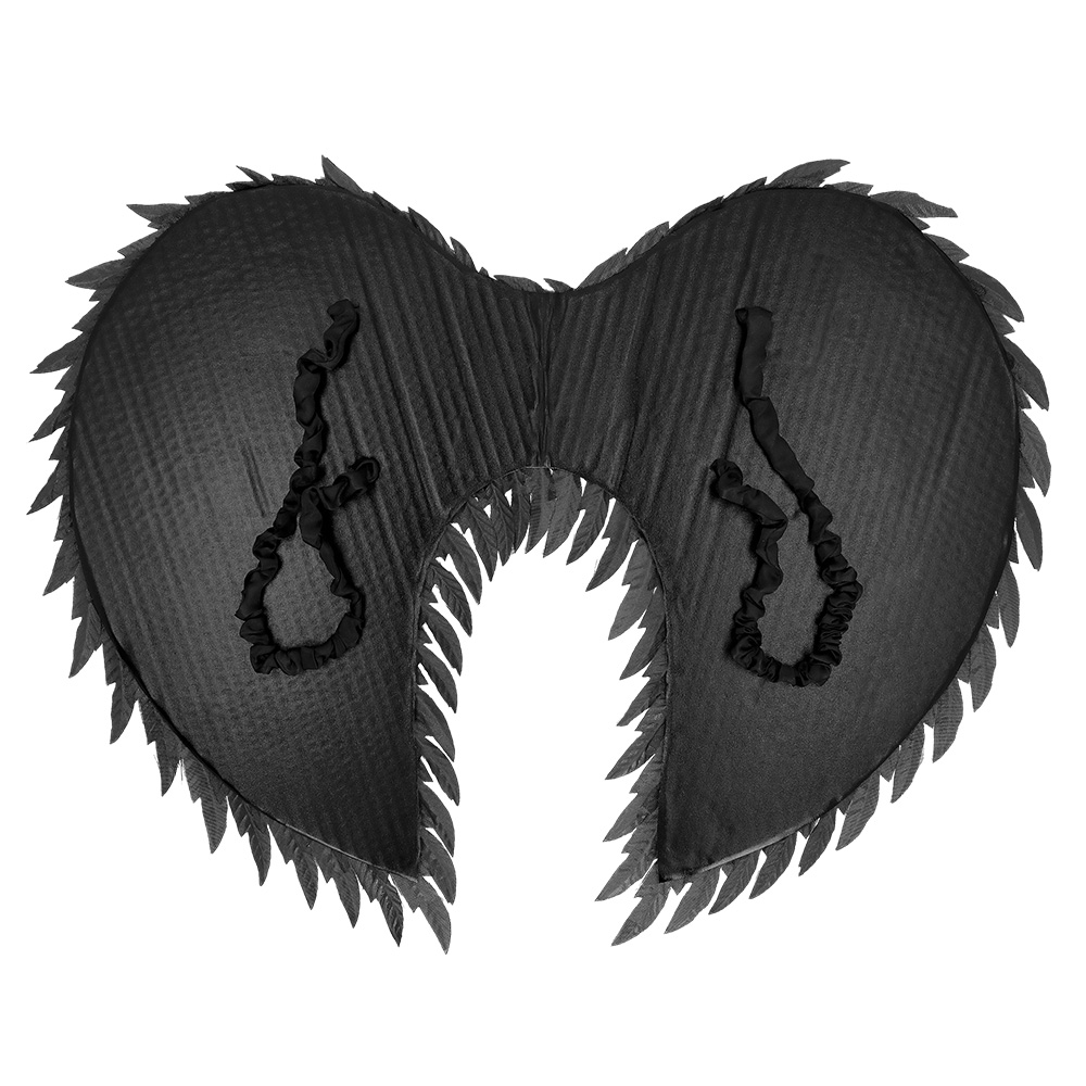 Engelenvleugels Glam zwart (55 x 50 cm)