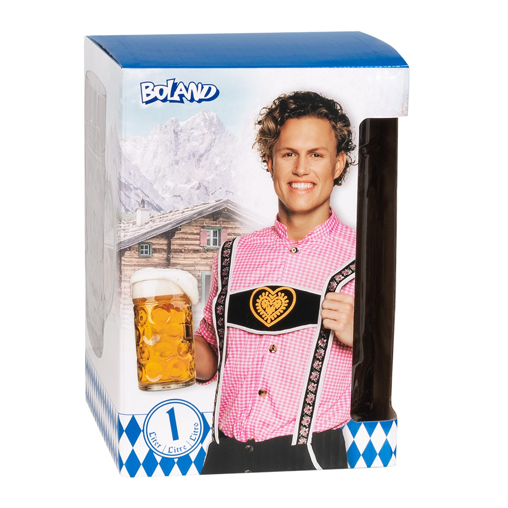 Glazen bierpul XXL (1 liter)