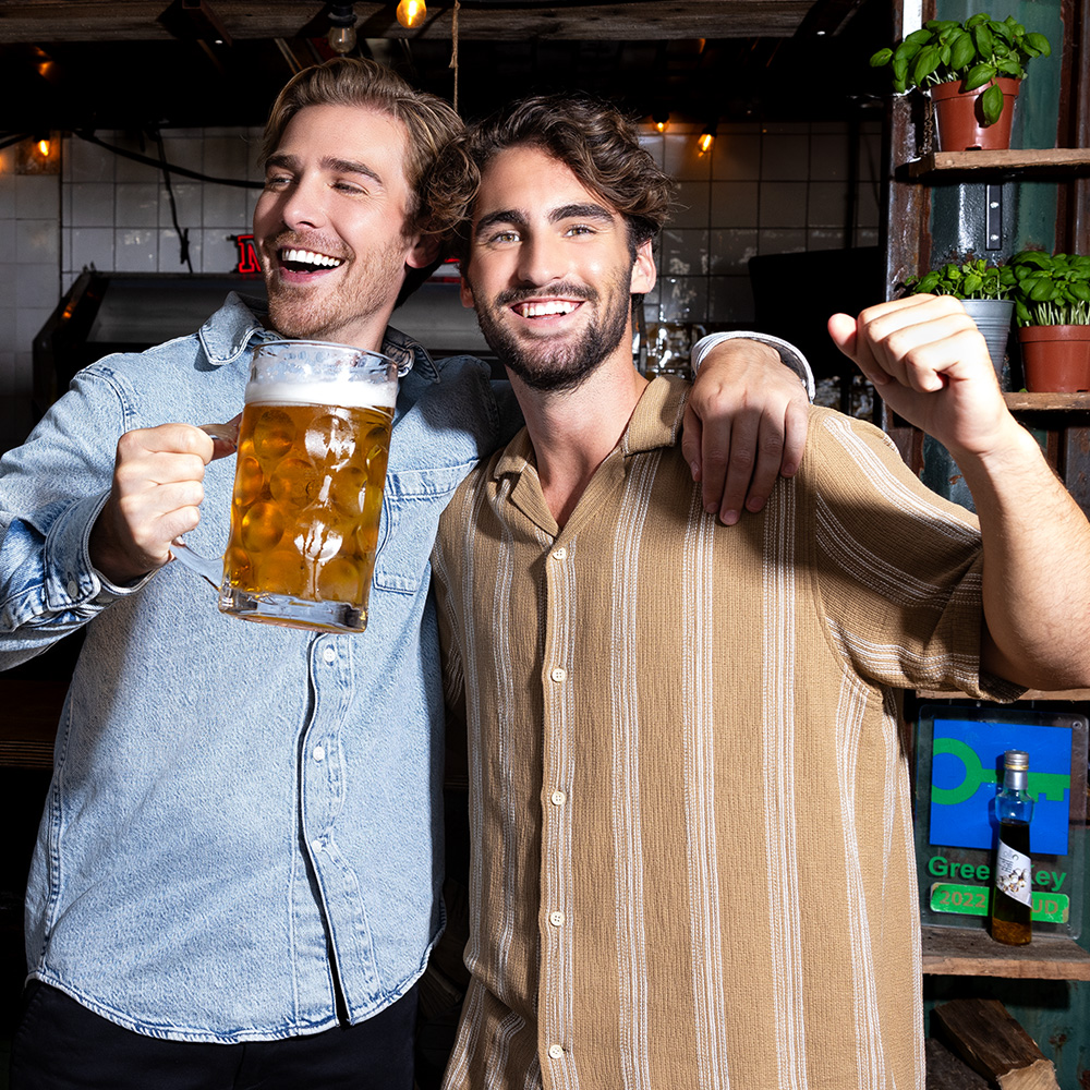 Glazen bierpul XXL (1 liter)