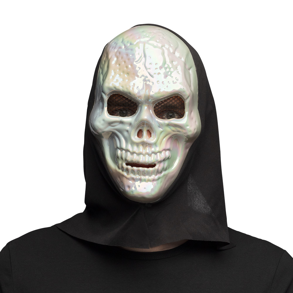 Gezichtsmasker Skull pearl met kap