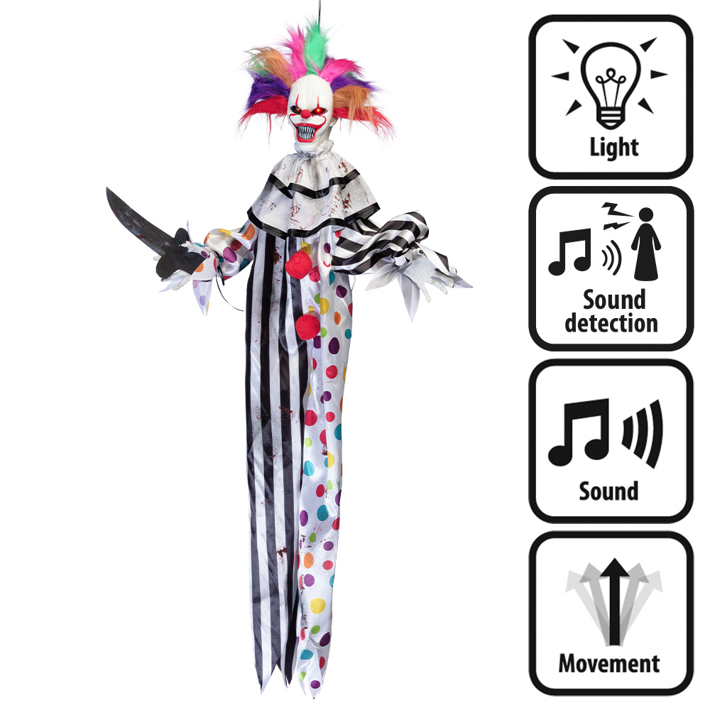 Hangdecoratie Hungry clown (120 cm)