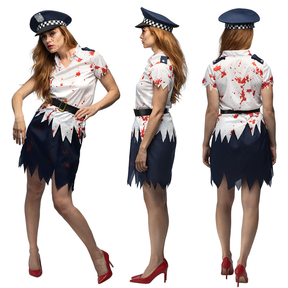 Volwassenenkostuum Zombie politieagent Mortis (S)