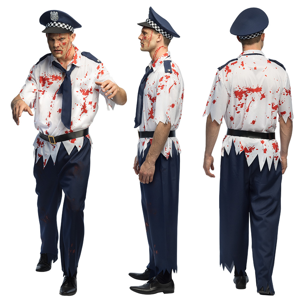 Volwassenenkostuum Zombie politie Walker (M/L)