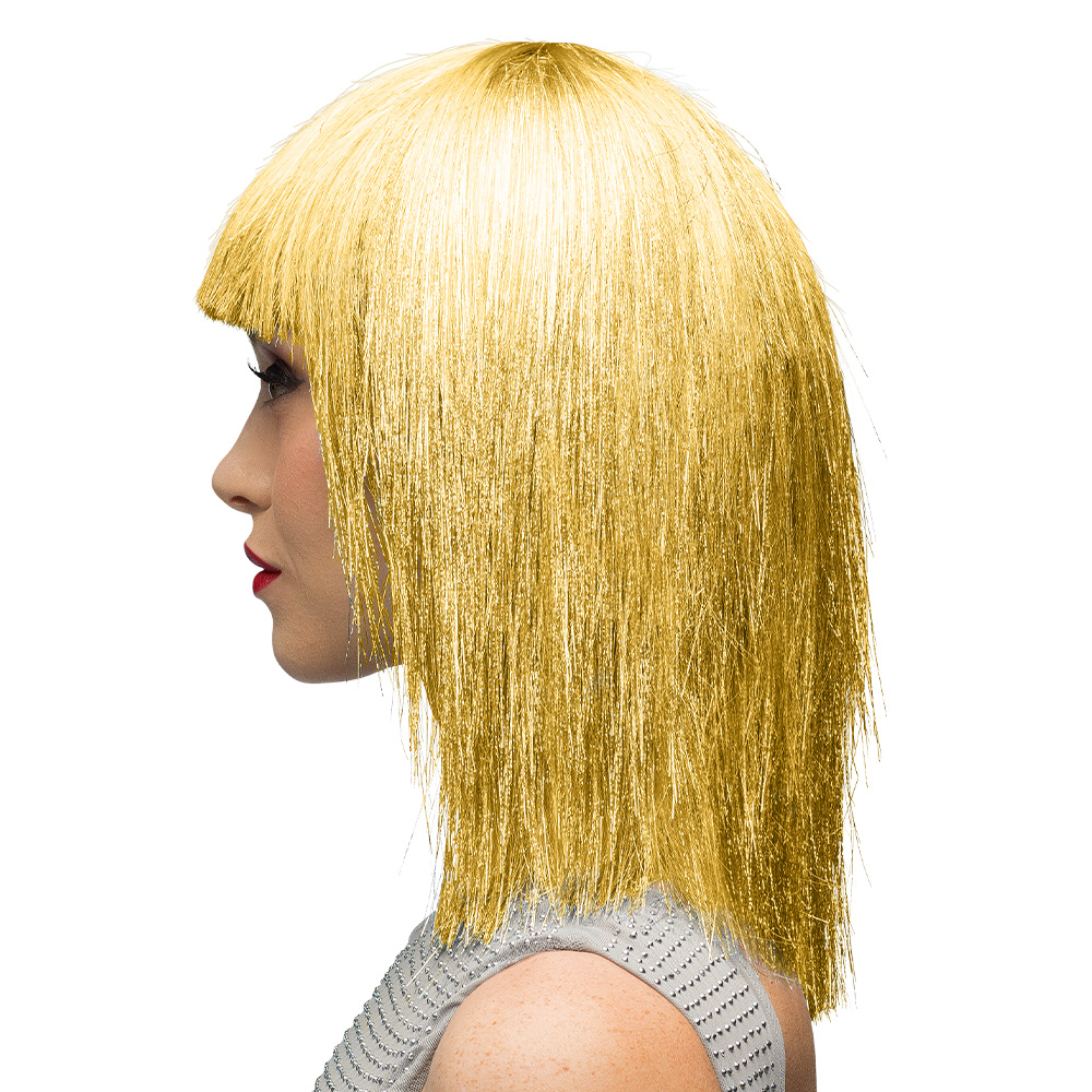 Pruik Crazy goud