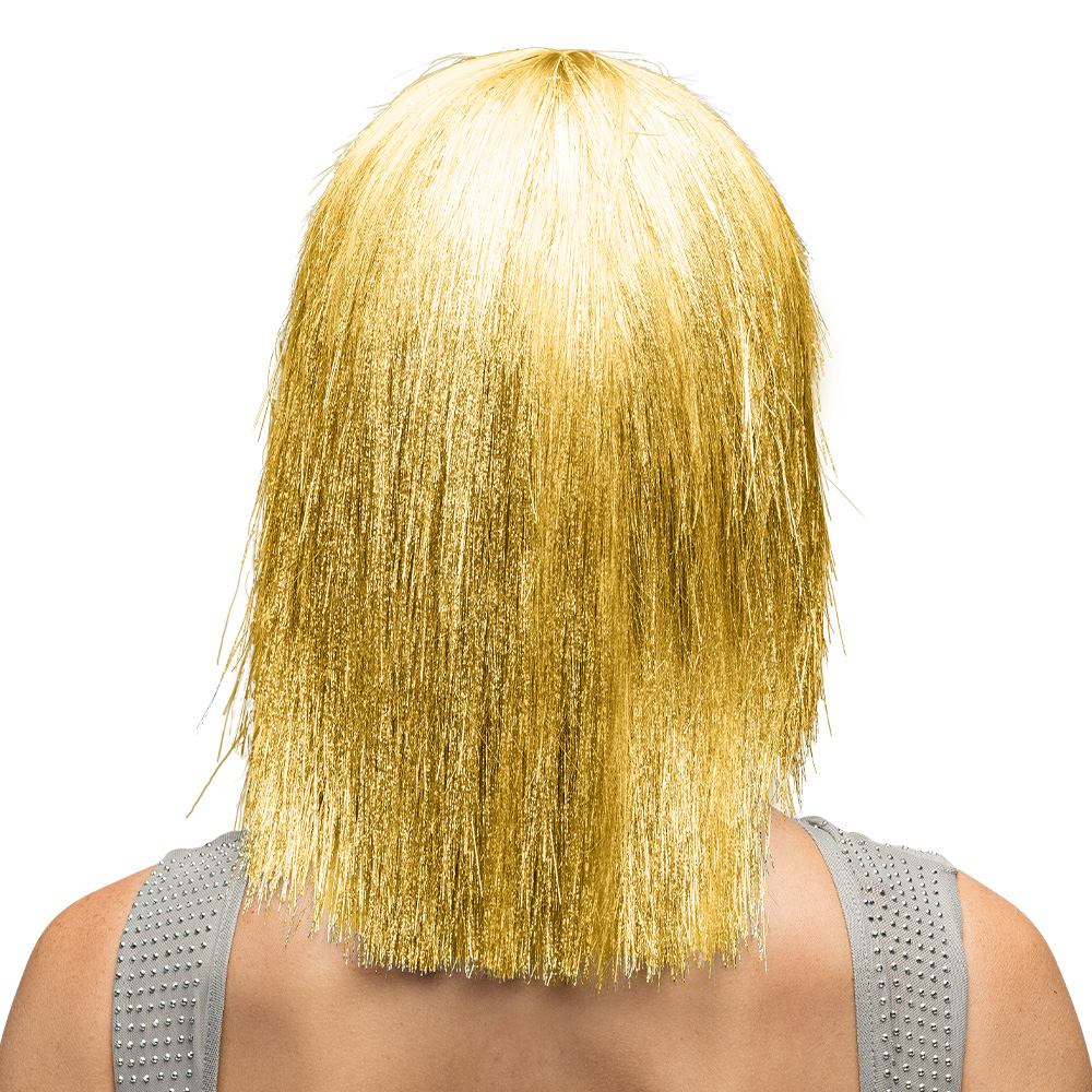 Pruik Crazy goud
