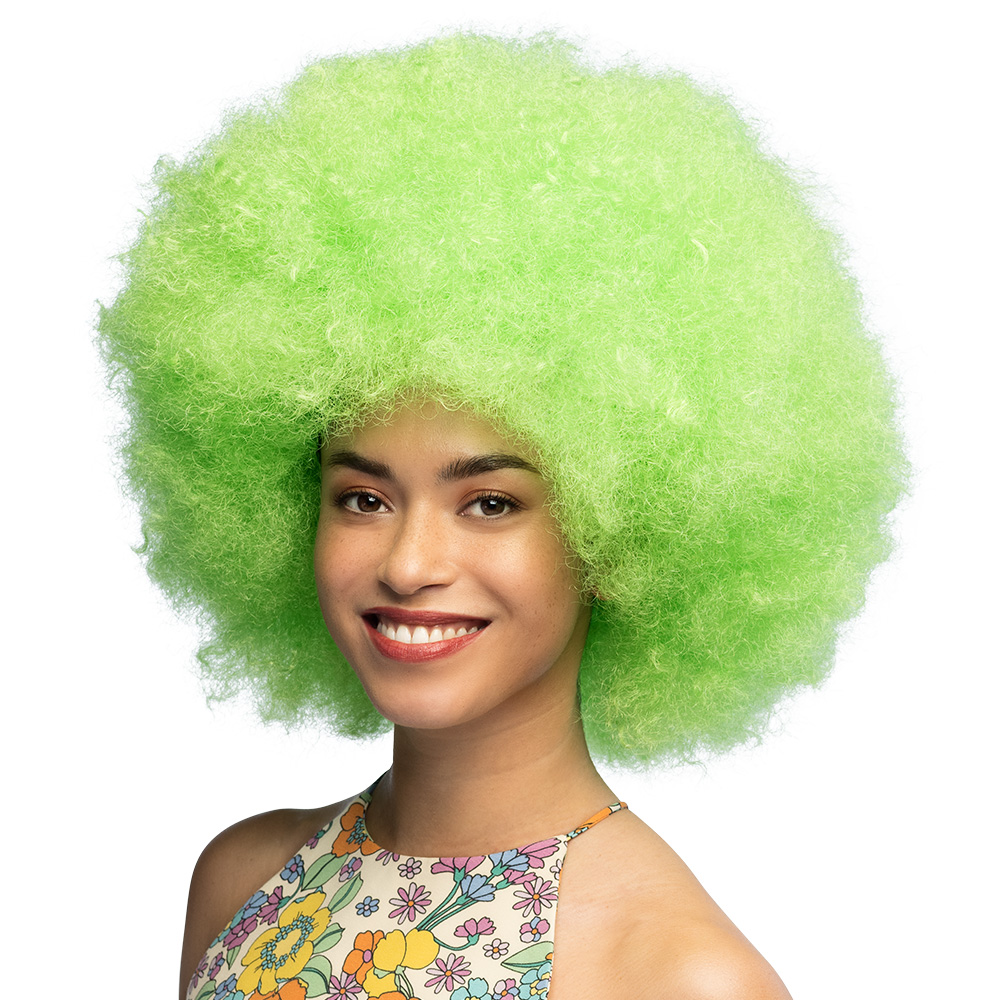 Pruik Sugar neongroen UV