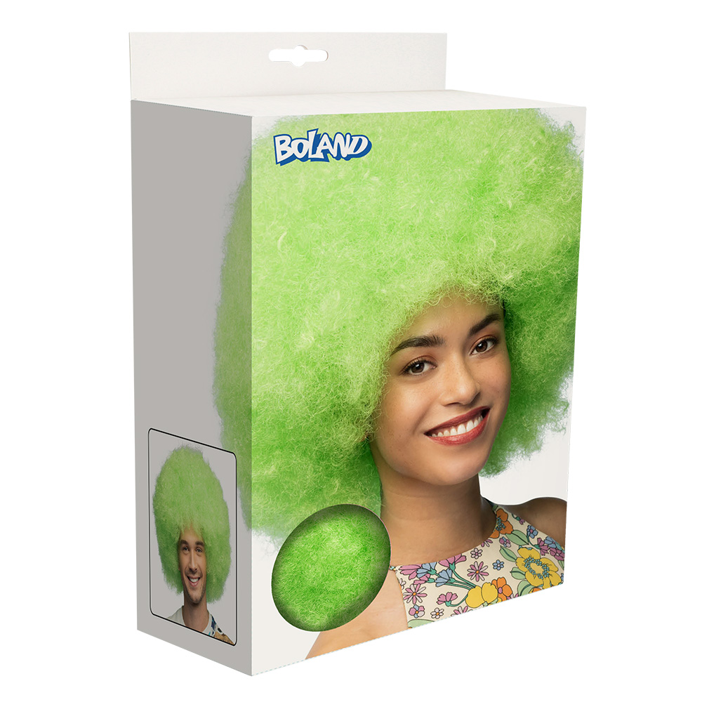 Pruik Sugar neongroen UV