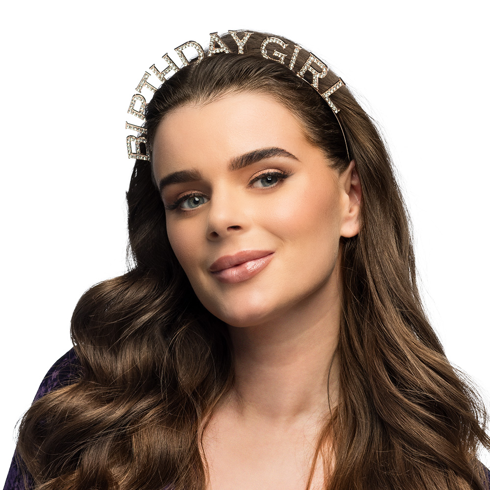 Metalen diadeem 'Birthday girl'