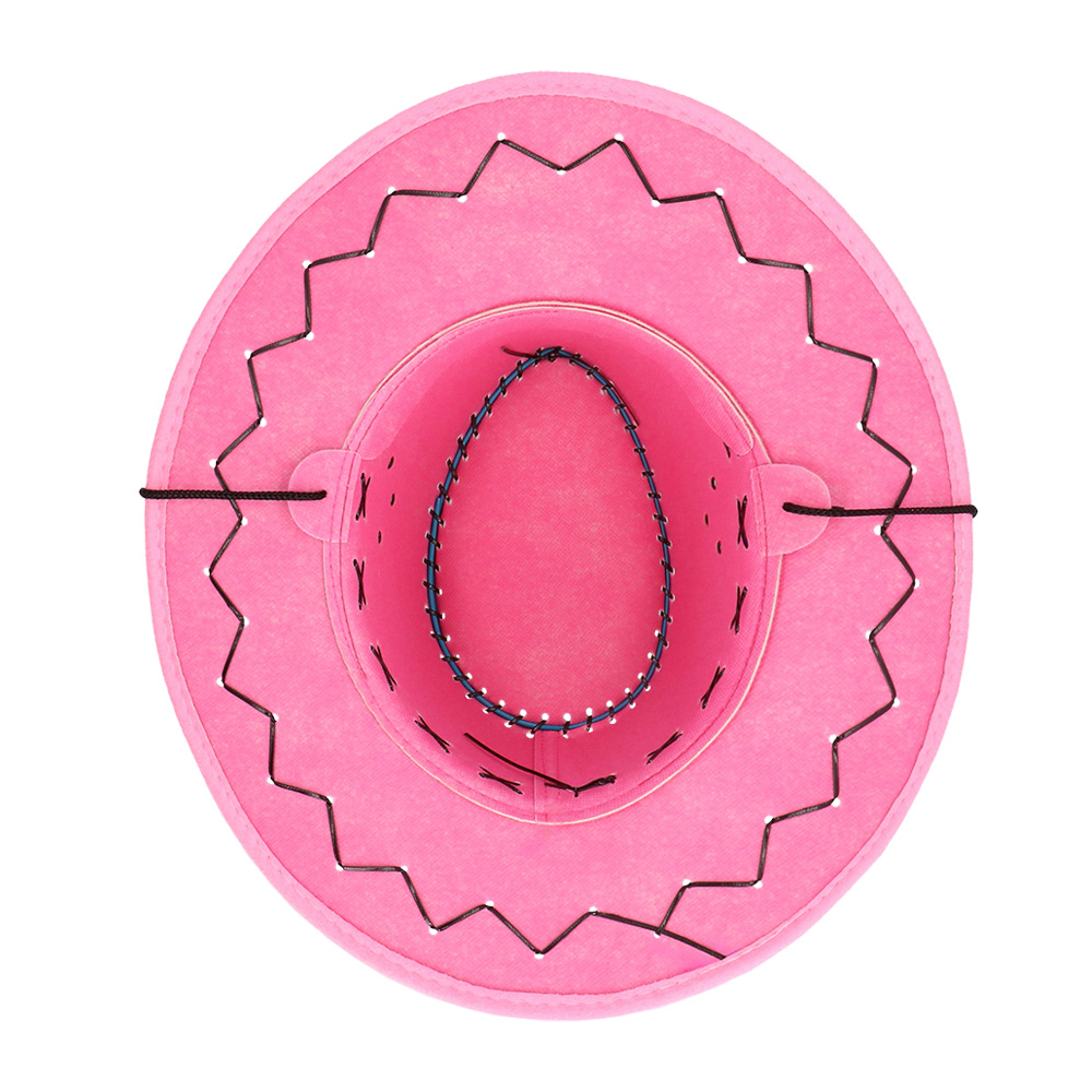 Cowboyhoed Savanne roze (leatherlook)