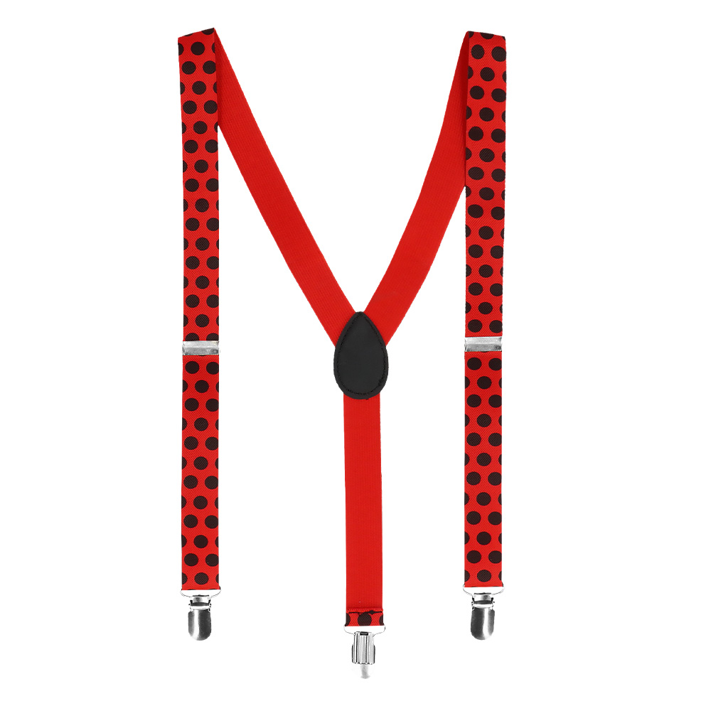 Set Lieveheersbeestje (bretels, bril en vlinderstrik)