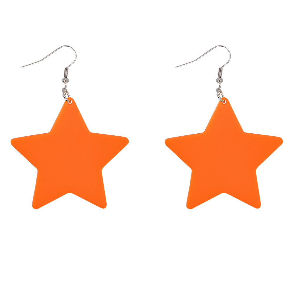 Paar oorbellen Neon Star 4 kleuren ass. UV