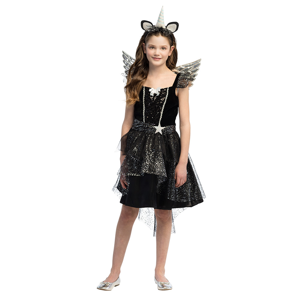 Kinderkostuum Dark unicorn (7-9 jaar)