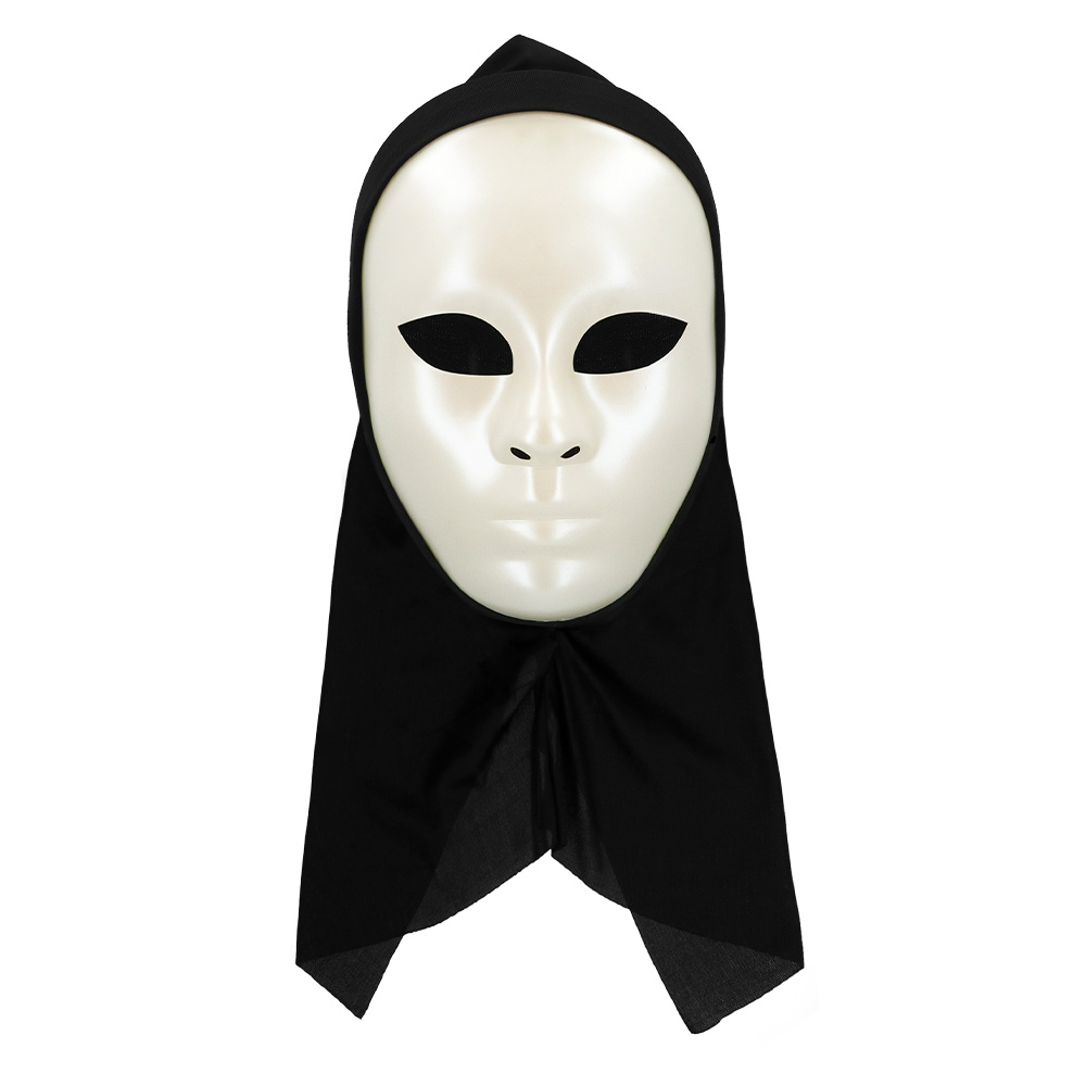 Gezichtsmasker Mime wit met kap