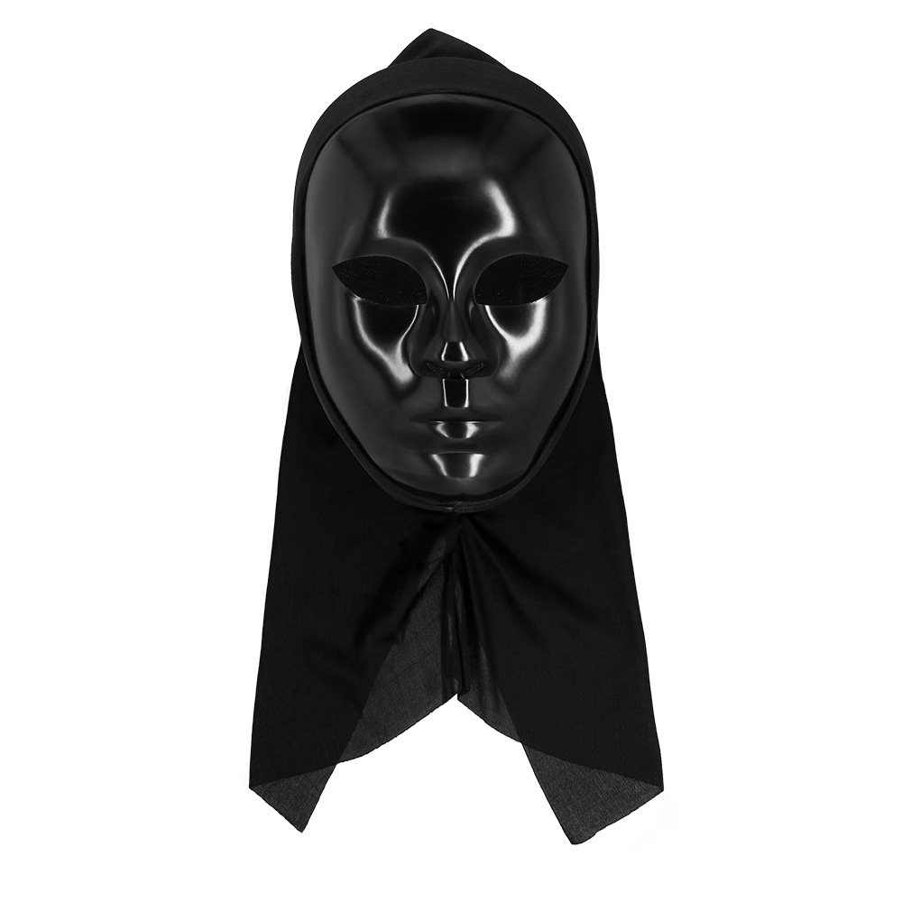 Gezichtsmasker Mime zwart met kap