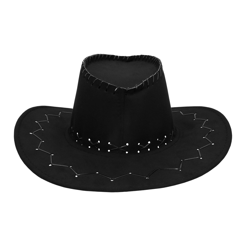 Cowboyhoed Savanne zwart (leatherlook)