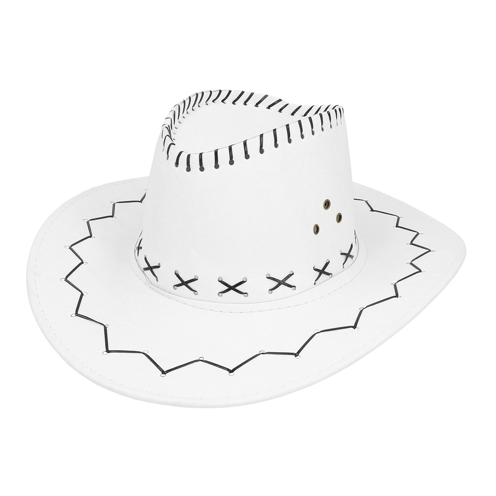 Cowboyhoed Savanne wit (leatherlook)