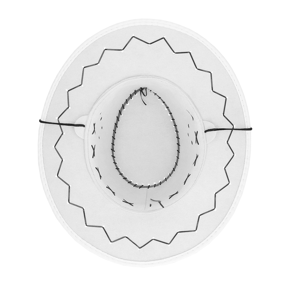 Cowboyhoed Savanne wit (leatherlook)