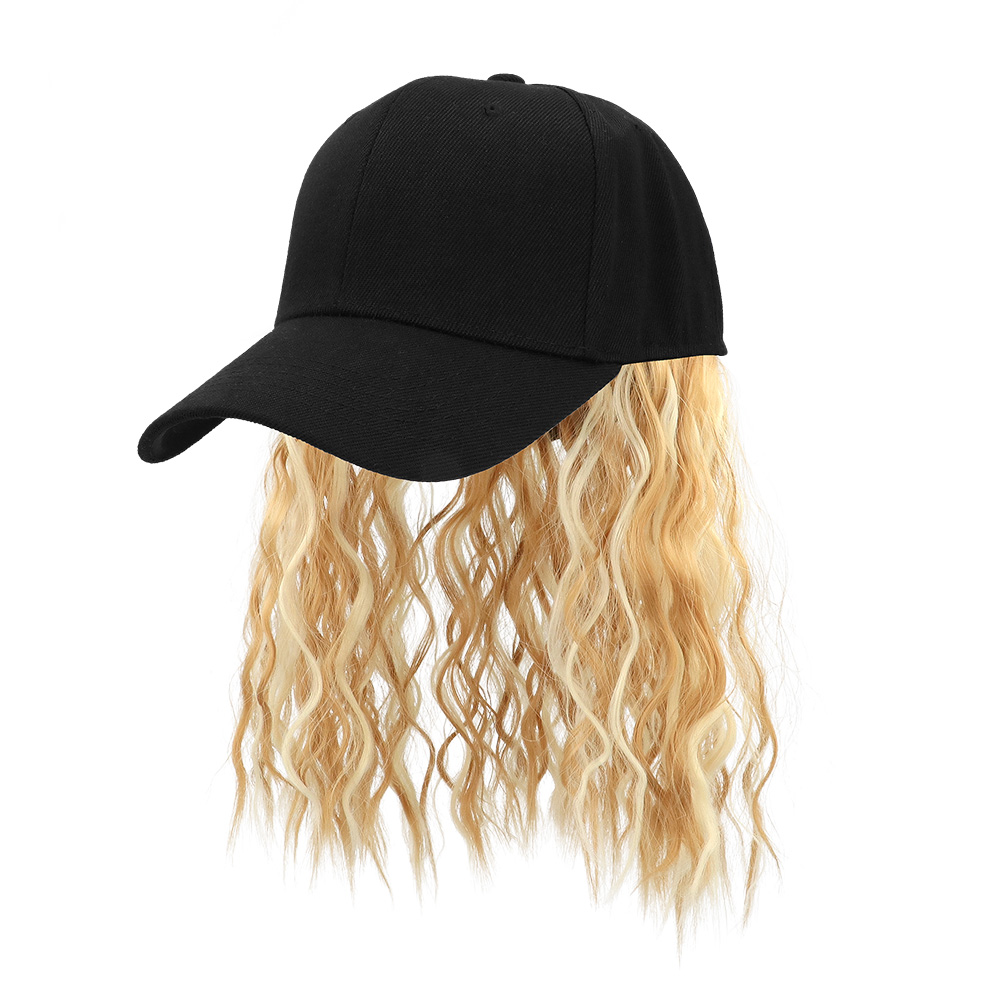 Pet met pruik Casey zwart/blond