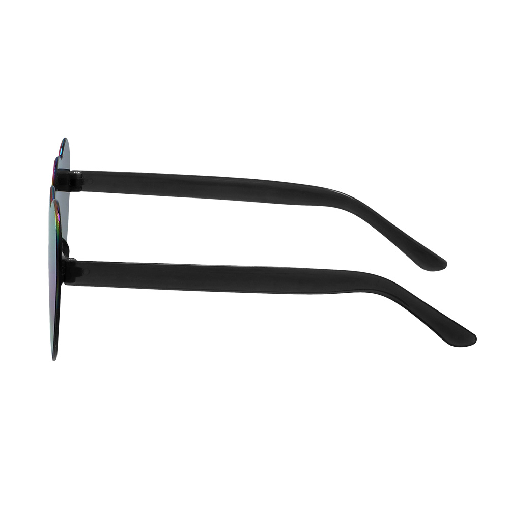 Partybril Festival hearts zwarte spiegelglazen